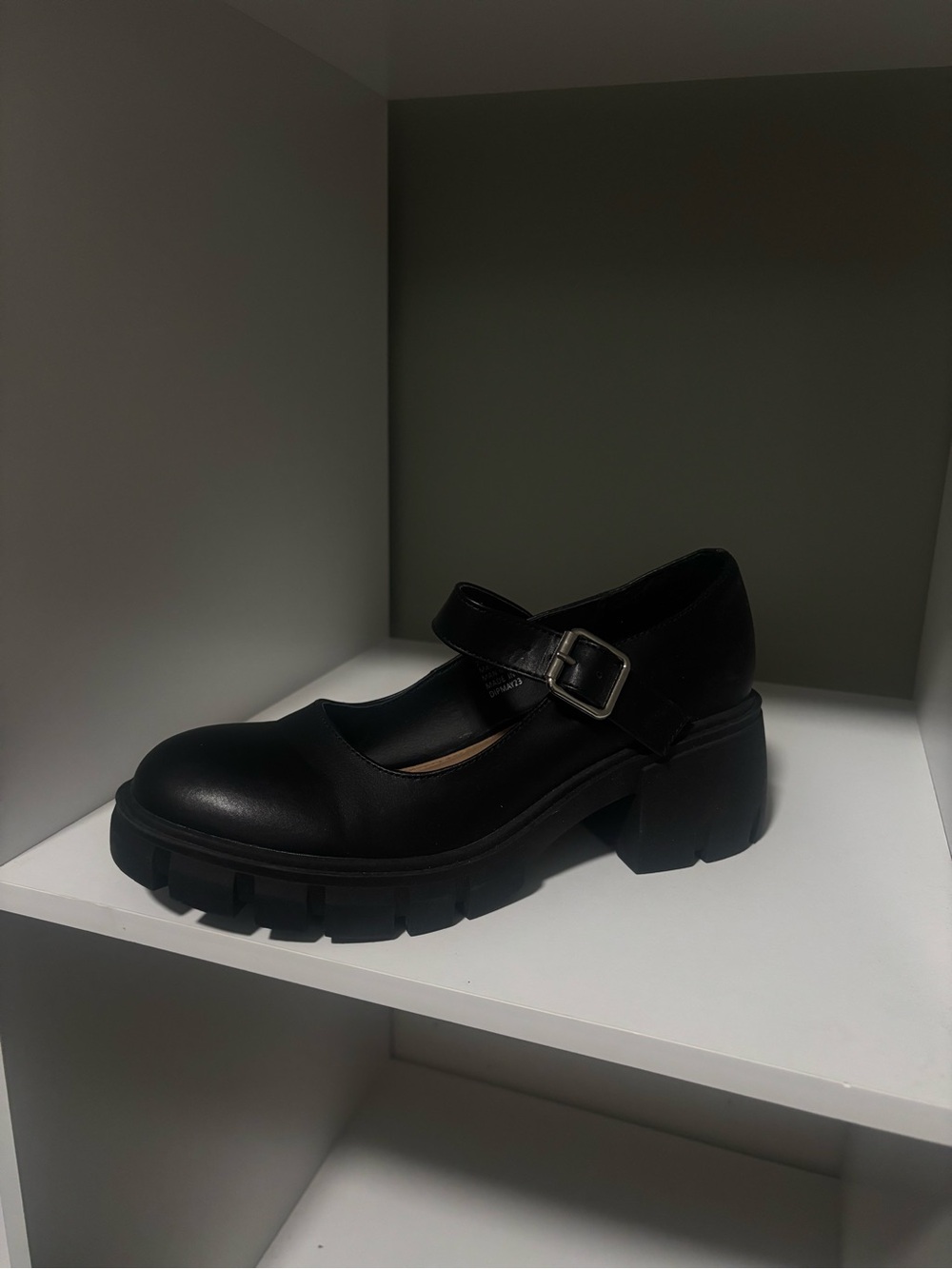Esprit Black Mary Jane Lug Sole Clog - Picture 1 of 2